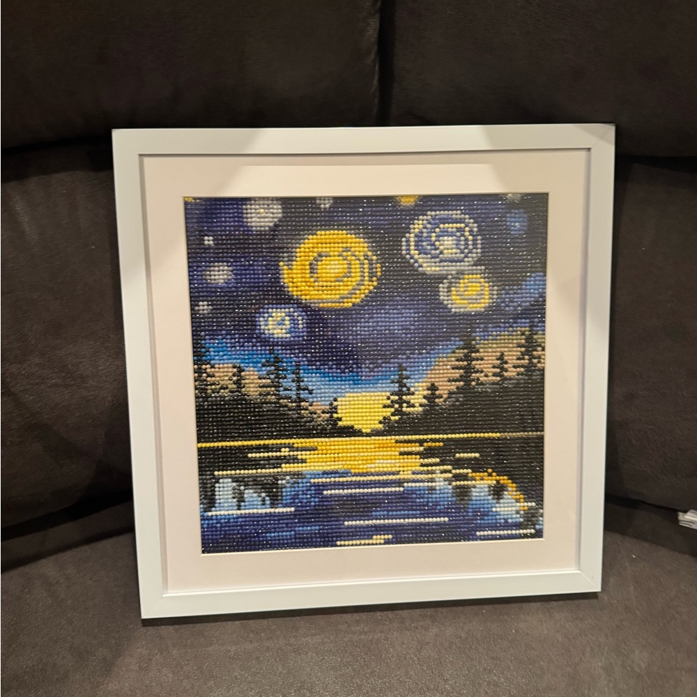 Van Gogh Inspired Night Sky Fiber Art